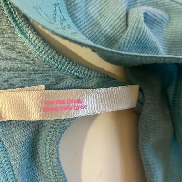 VS Victoria Secret Pink green color low rise string thong large - Picture 4 of 5